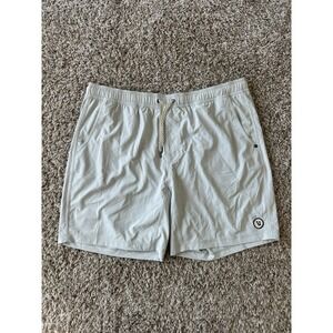 Vuori Kore Shorts Men 2XL Grey Lined Drawstring Performance Stretch Gym Workout